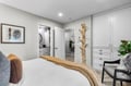 Ski House 147 Mt Bachelor Village- Bedroom with build ins and access to bathroom